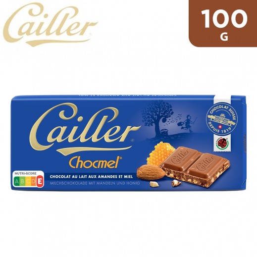 Cailler Chocmel Milk Chocolate with Almonds & Honey (100 g) - delivered by Taw9eel Fast