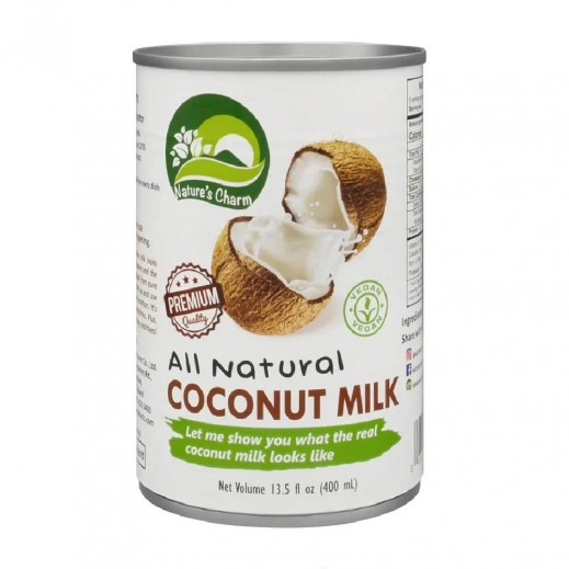 Nature Charm Gluten Free Vegan All Natural Coconut Milk 400ml - delivered by Taw9eel Fast