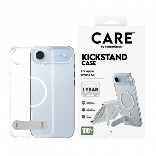 PanzerGlass CARE Feature Case Transparent With Kickstand & MagSafe for iPhone 17 Air