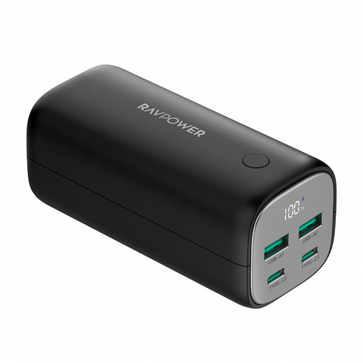 Ravpower 20000mAh GaN PD 65W 4-Port Portable Charger -Black