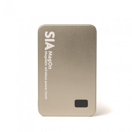 SIA MagOn Magnetic Power Bank 5000Mah Wireless Charging 15W -Natural Titanium