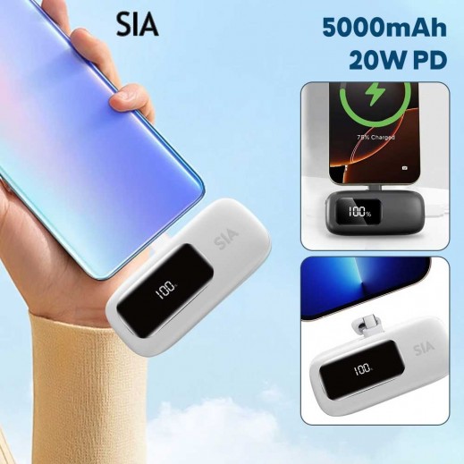 SIA VoltLink Mini Power Bank with Type-C PD Port - delivered by Taw9eel Fast