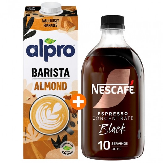 Nescafe Espresso Iced Coffee 500 ml + Alpro Barista Almond Drink 1L