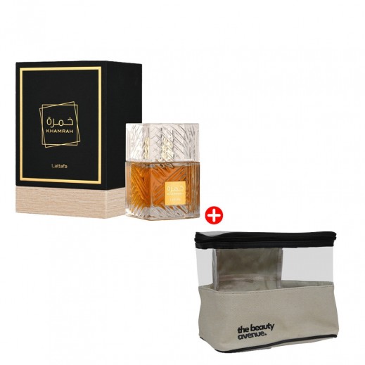 Lattafa Khamrah For Unisex Edp 100 Ml + Multi Purpose Travel Organizer