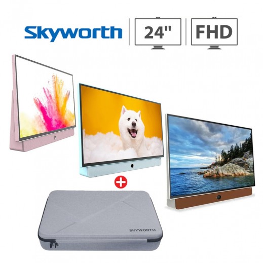 Skyworth 24'' LED FHD Android Portable TV + Companion Portable TM Carrying Case