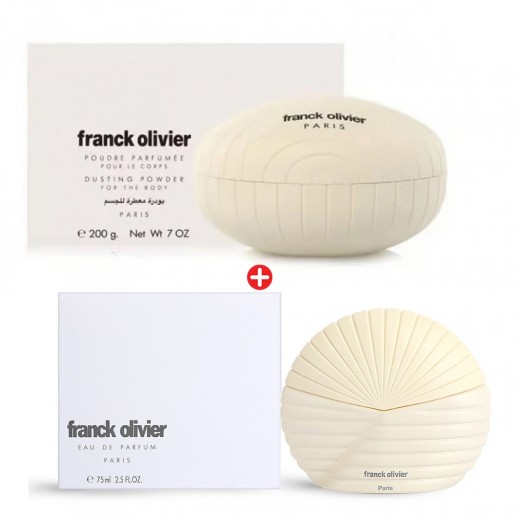Franck Olivier Body Powder 200g+ EDP 75ML - delivered by Taw9eel Fast