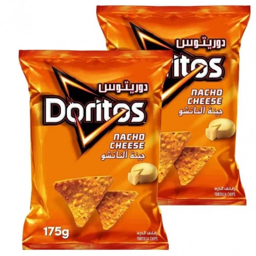 Doritos Duplex Nacho Cheese Tortilla Chips 2 x 175 g - delivered by Taw9eel Fast