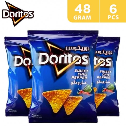 Doritos Corn Chips Sweet Chili 48 g (6 Pieces) - delivered by Taw9eel Fast