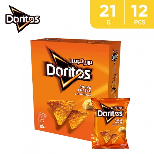 Doritos Nacho Cheese Tortilla Chips 12 x 21 g - delivered by Taw9eel Fast