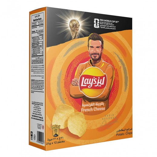 Lay's Cheese Potato Chips 12 x 21 g - delivered by Taw9eel Fast
