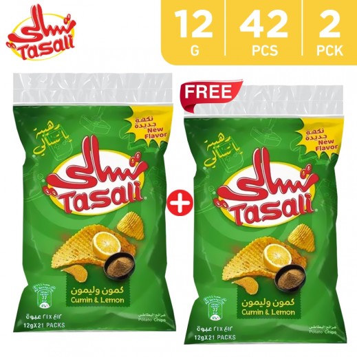 Tasali Cumin & Lemon Potato Chips 21 x 12 g (1 + 1 Free)