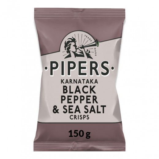 Pipers Karnataka Black Pepper & Sea Salt Crisps 150 g