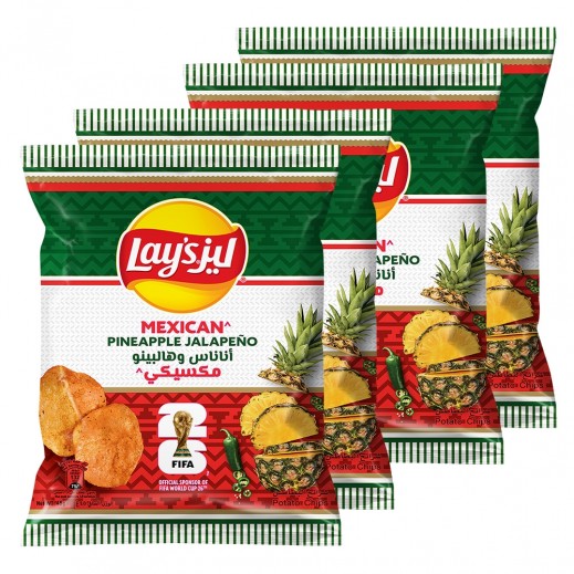 Lay's Mexican Pineapple Jalapeno Chips 4× 45g