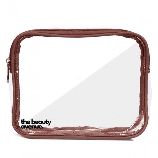 Transparent Cosmetic Bag Brown By The Beauty Avenue - delivered by Taw9eel Fast