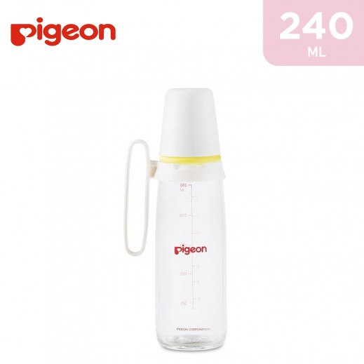 Pigeon Glass Baby Bottle With Handle 240 ml - delivered by Taw9eel Fast