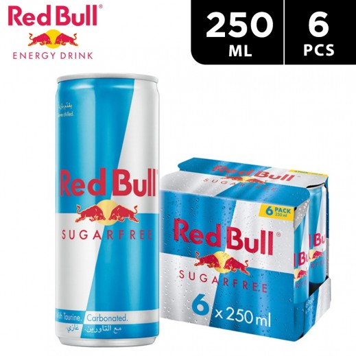 Red Bull Sugar Free Energy Drink 6 x 250 ml - delivered by Taw9eel Fast