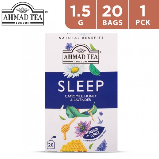Ahmad Tea Sleep Camomile Honey & Lavender Teabags 20 x 1.5 g - delivered by Taw9eel Fast