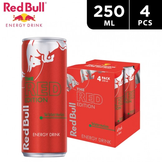Red Bull Red Edition Watermelon Energy Drink - 4 x 250 ml - delivered by Taw9eel Fast