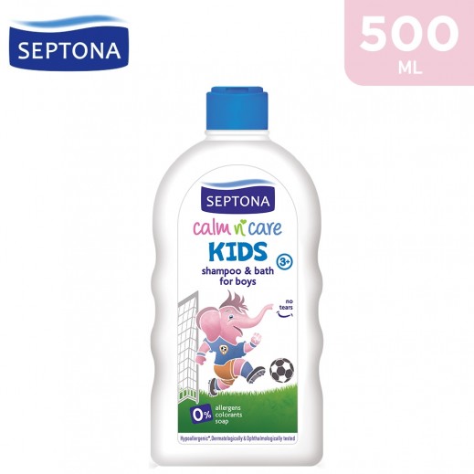 Septona Calm Care Kids Shampoo And Bath For Boys 500 ml - delivered by Taw9eel Fast