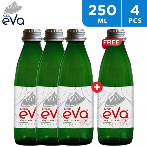 Acqua Eva Sparkling Water 250 ml (3 + 1 Free)