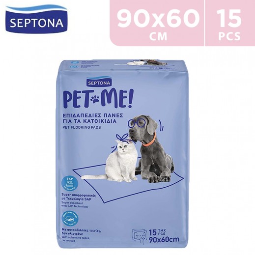 Septona Pet Me Flooring Pads 90 X 60 cm 15 pcs