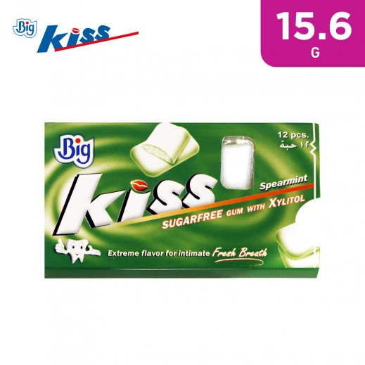 Big Kiss Sugar Free Spearmint Chewing Gum With Xylitol -15.6 g - delivered by Taw9eel Fast