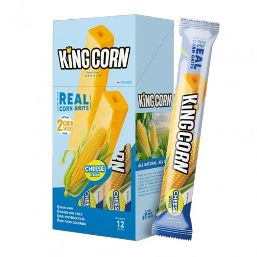 King Corn Roasted Corn Sticks With Cheese 12 x 10 g