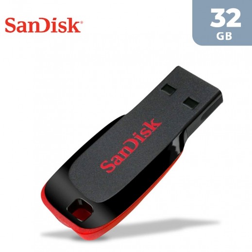 SanDisk 32GB Cruzer Blade USB Flash Drive - delivered by Taw9eel Fast
