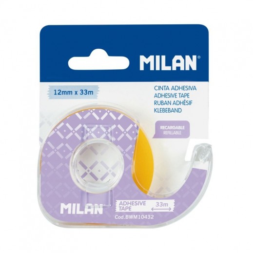 Milan Blister Tape And Dispenser Yellow 12 x 33 m
