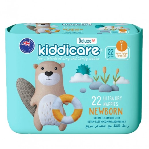 Kiddicare Size 1 Newborn Ultra Dry 22 Nappies Upto 5kg