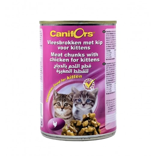 Canifors  Meat Chunks with Chicken Kitten Wet Food 410g