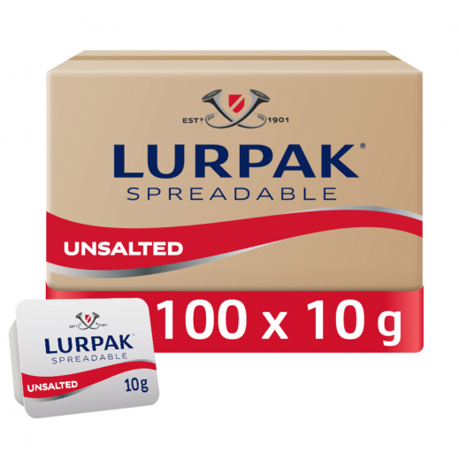 Lurpak Unsalted Butter 100 x 10 g - delivered by Taw9eel Fast