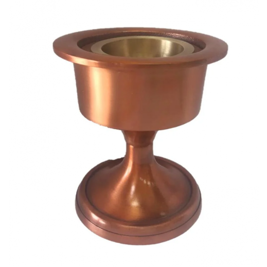 Mubkhar Metal Round Rose Gold with Metal Base – Small - delivered by Taw9eel Within Working 24 Hours