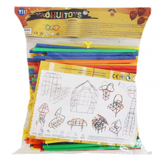 4D Straw Building Blocks Construction Toy
