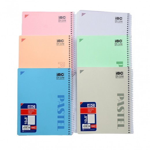 IBC Plastic Spiral Pp Pastel Online Notebook Assorted 100 Sheets
