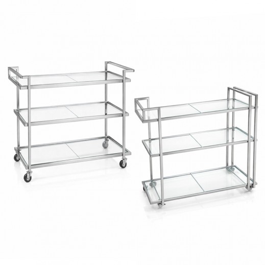 Silver Trolley Table