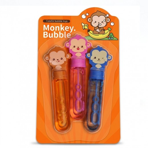 Monkey Bubble Toy For Unisex 3+ Years - 3 Pieces