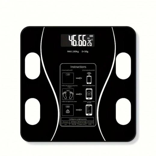Smart Body Scale Black - delivered by Taw9eel Fast