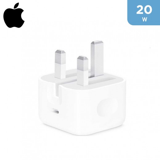 Apple 20W USB-C Power Adapter - White - delivered by Taw9eel Fast