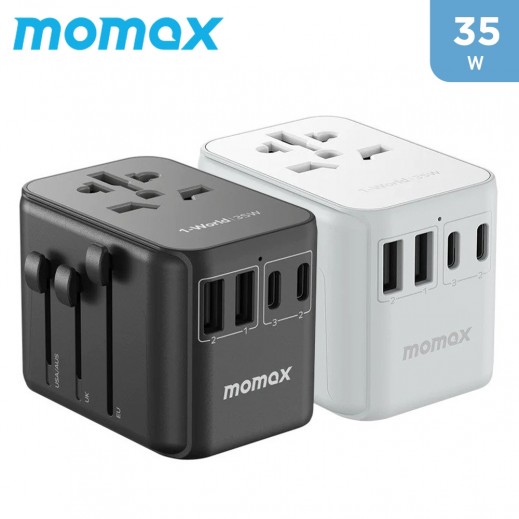 Momax 1-World PD35W 5 Ports + AC Travel Adapter