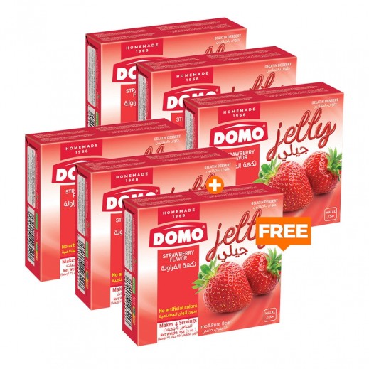 Domo Strawberry Flavor Jelly Powder 85g 5+1 Free