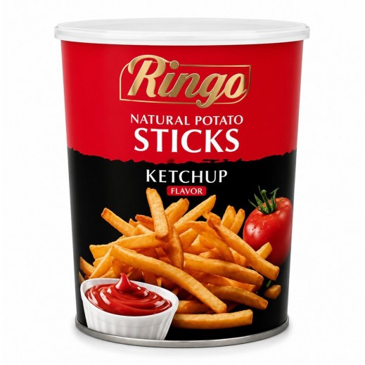 Ringo Ketchup Flavor Natural Potato Sticks 45g