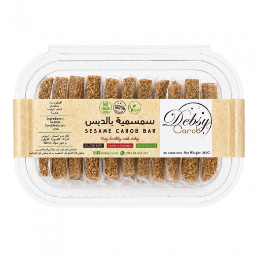Debsy Carob Gluten Safe Sesame Carob Bar 250g
