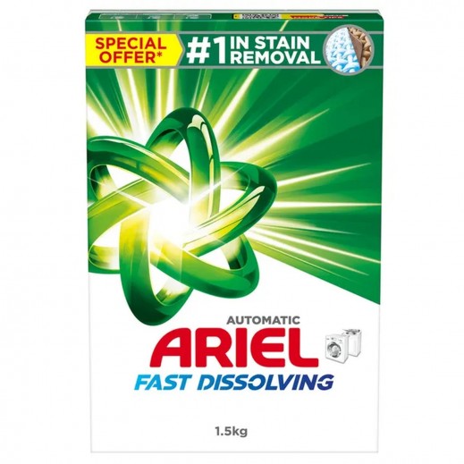 Ariel Automatic Fast Dissolving Laundry Detergent Powder 1.5 Kg