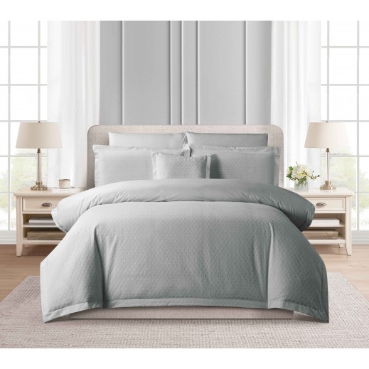 Cannon King Eyelet Embroidery Cotton Comforter 7Pcs Grey - delivered by Taw9eel within 48 working hour 
