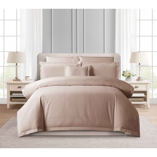 Cannon King Eyelet Embroidery Cotton Comforter 7 Pcs Tea Rose - delivered by Taw9eel within 48 working hour 
