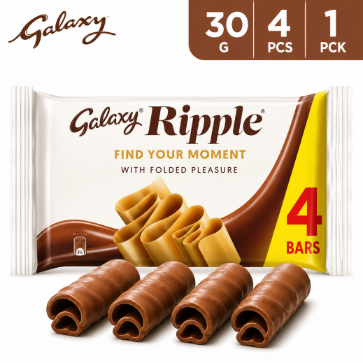 Galaxy Ripple Milk Chocolate Pack 4 x 30 g