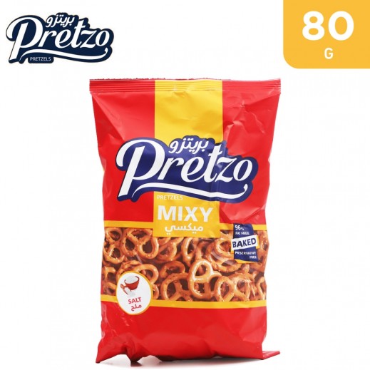 Buy Pretzo Mixy Salt Baked Pretzels 80 g توصيل