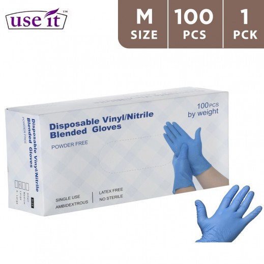 Use It Medium Nitrile Disposable Gloves 100 Gloves - delivered by Taw9eel Fast