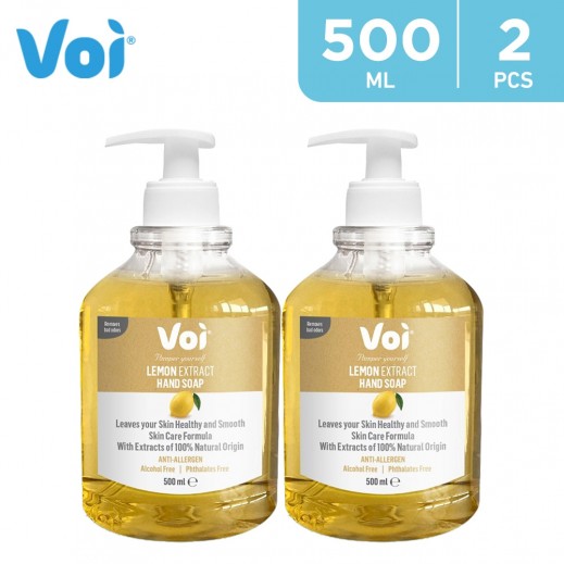 Voi Premium Lemon Extract Hand Soap 2 x 500 ml